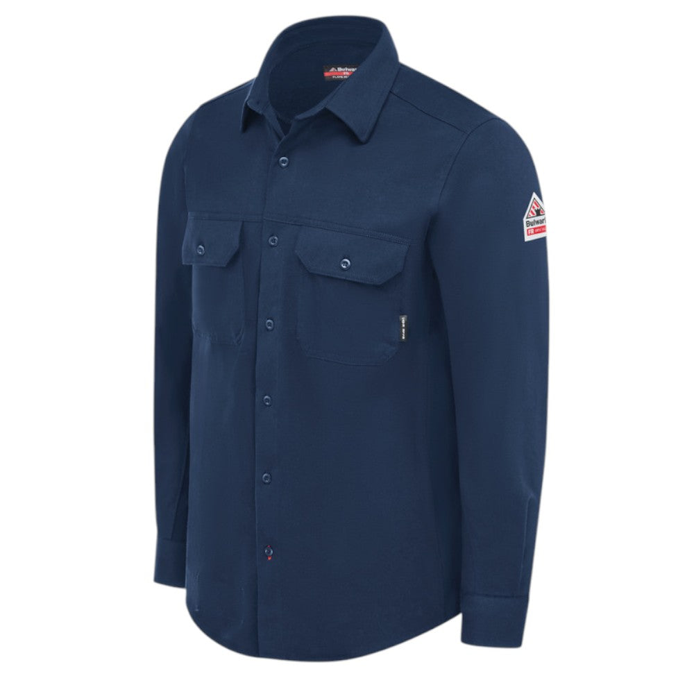 Bulwark FR Flex Knit Button Down Shirt - Navy