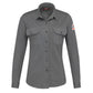 Bulwark FR Women's Flex Knit Button Down Shirt - Grey