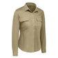 Bulwark FR Women's Flex Knit Button Down Shirt - Khaki