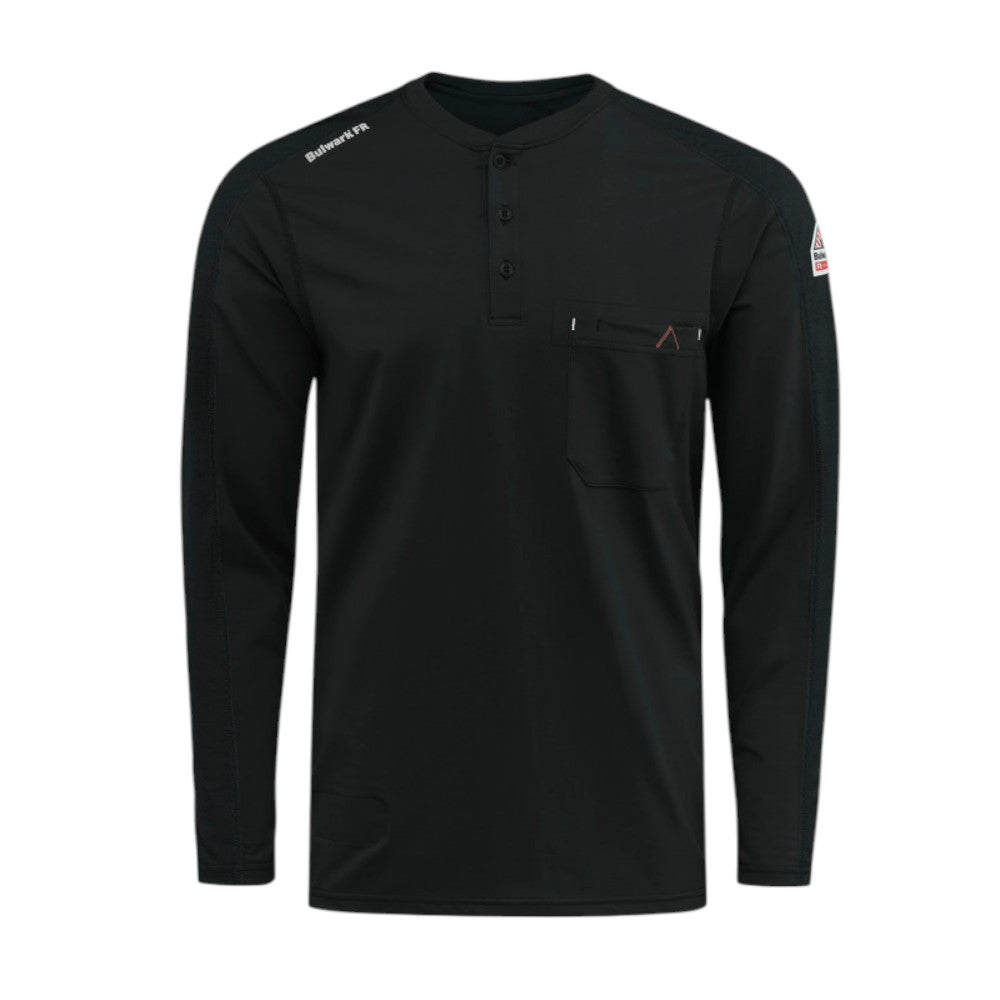 Bulwark FR Men's Flex Knit Henley - Black