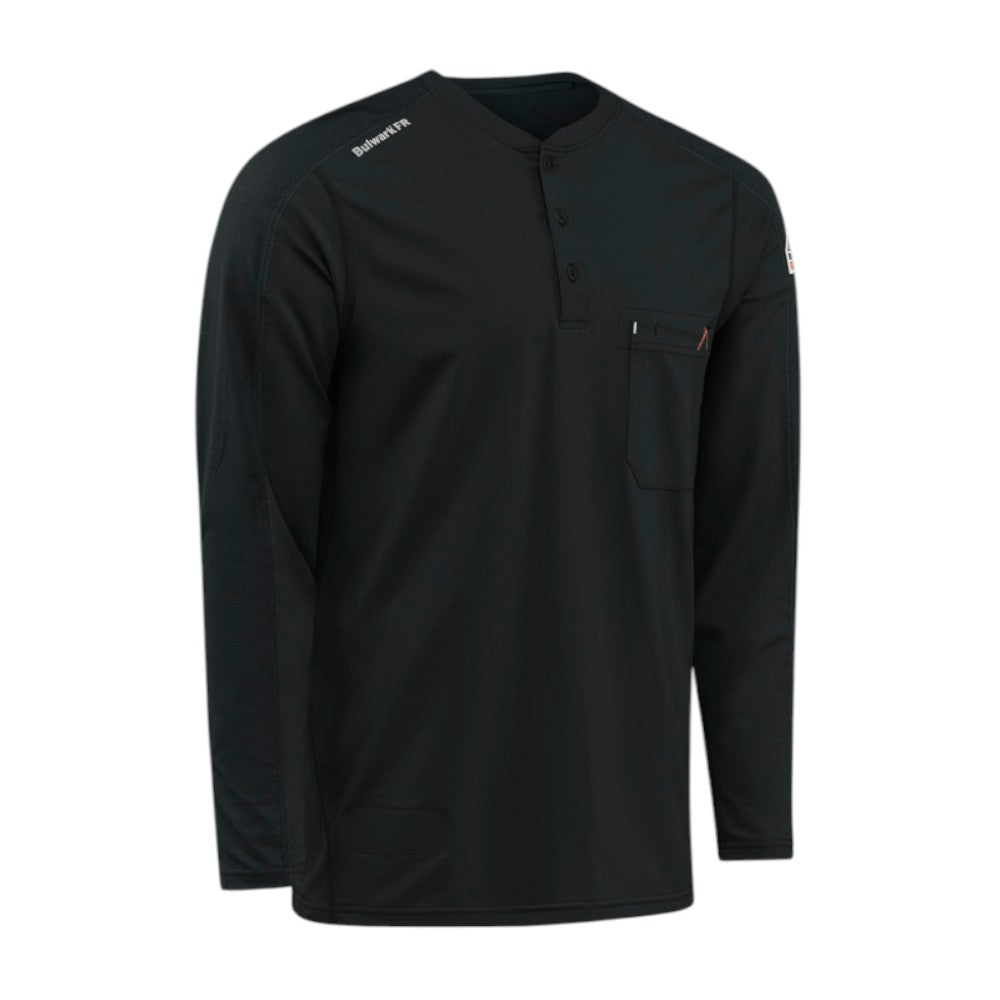 Bulwark FR Men's Flex Knit Henley - Black