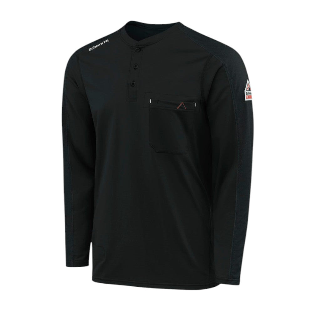 Bulwark FR Men's Flex Knit Henley - Black