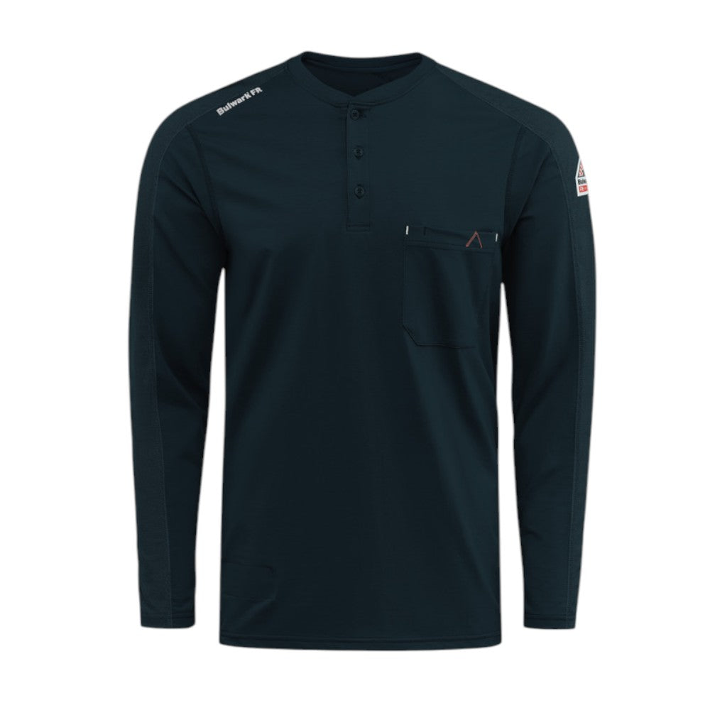 Bulwark FR Men's Flex Knit Henley - Navy