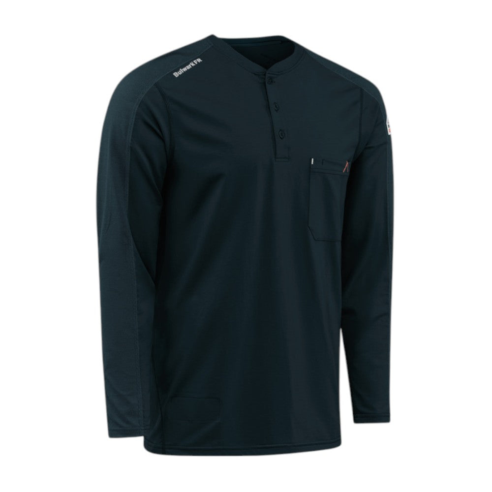 Bulwark FR Men's Flex Knit Henley - Navy