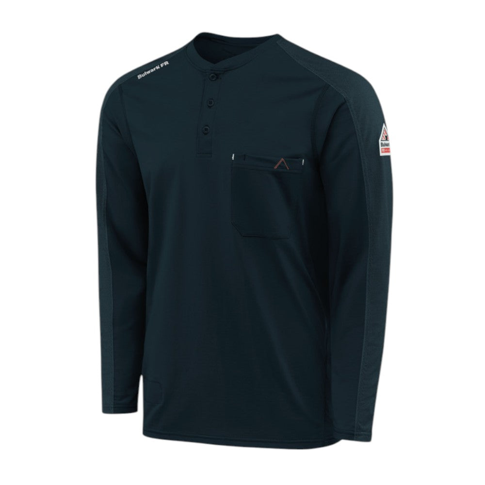 Bulwark FR Men's Flex Knit Henley - Navy