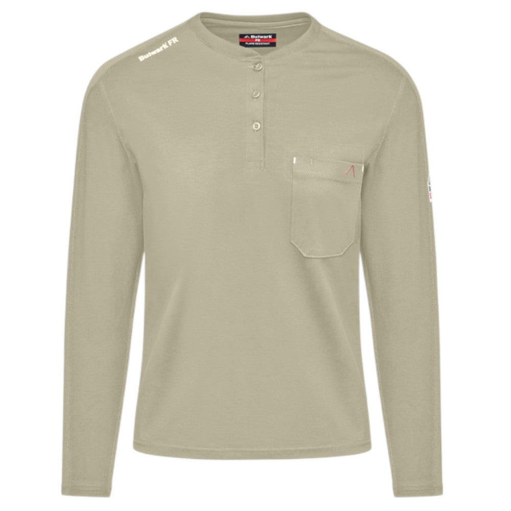 Bulwark FR Women's Flex Knit Henley - Khaki