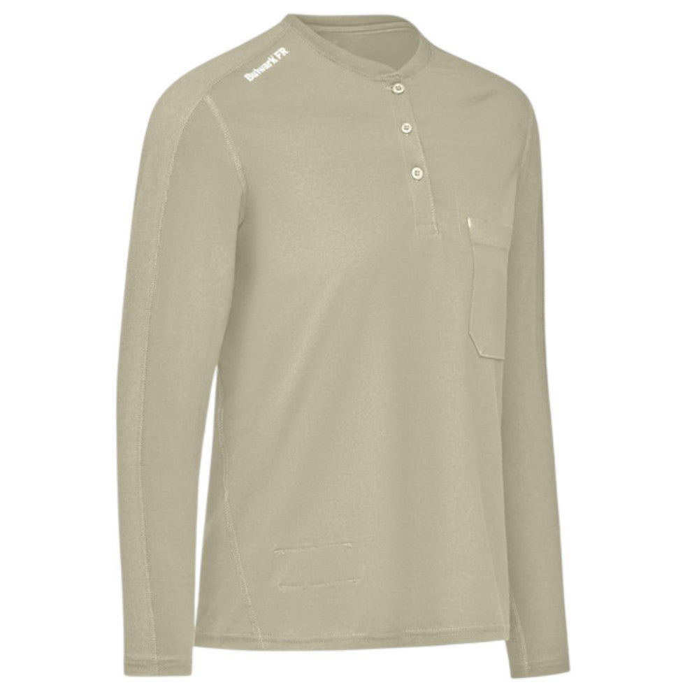 Bulwark FR Women's Flex Knit Henley - Khaki