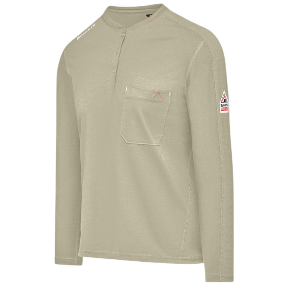 Bulwark FR Women's Flex Knit Henley - Khaki