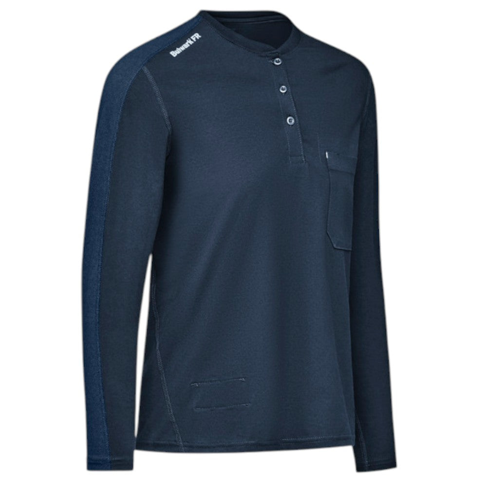 Bulwark FR Women's Flex Knit Henley - Navy