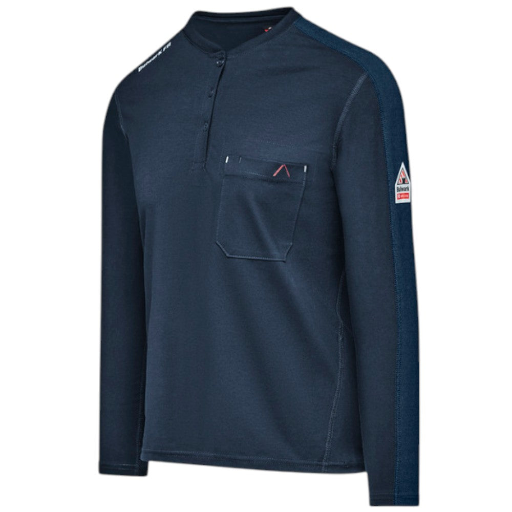 Bulwark FR Women's Flex Knit Henley - Navy