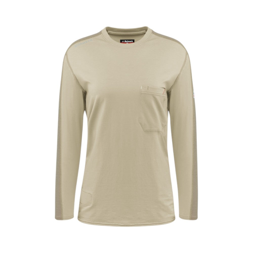 Bulwark FR Women's Flex Knit Tee - Khaki