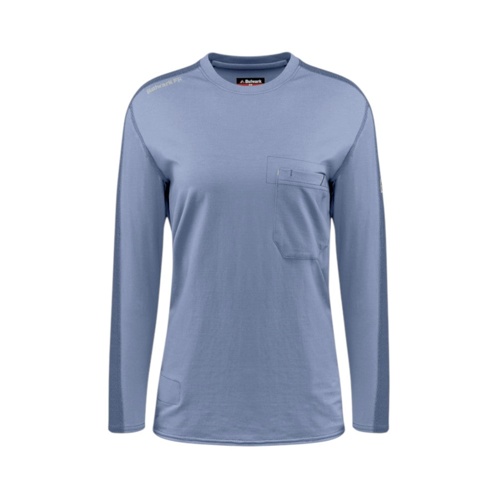 Bulwark FR Women's Flex Knit Tee - Light Blue