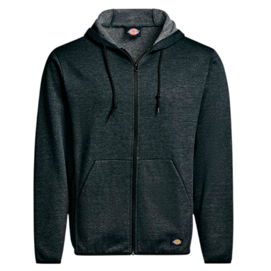 DICKIES Full Zip Fleece Hoodie - Black Heather