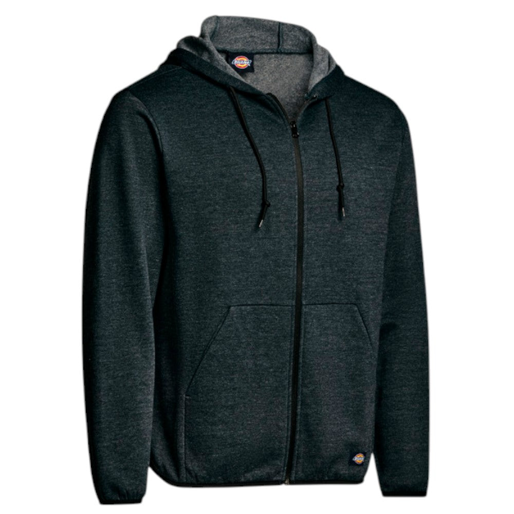 DICKIES Full Zip Fleece Hoodie - Black Heather
