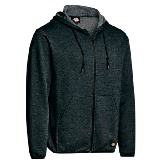 DICKIES Full Zip Fleece Hoodie - Black Heather