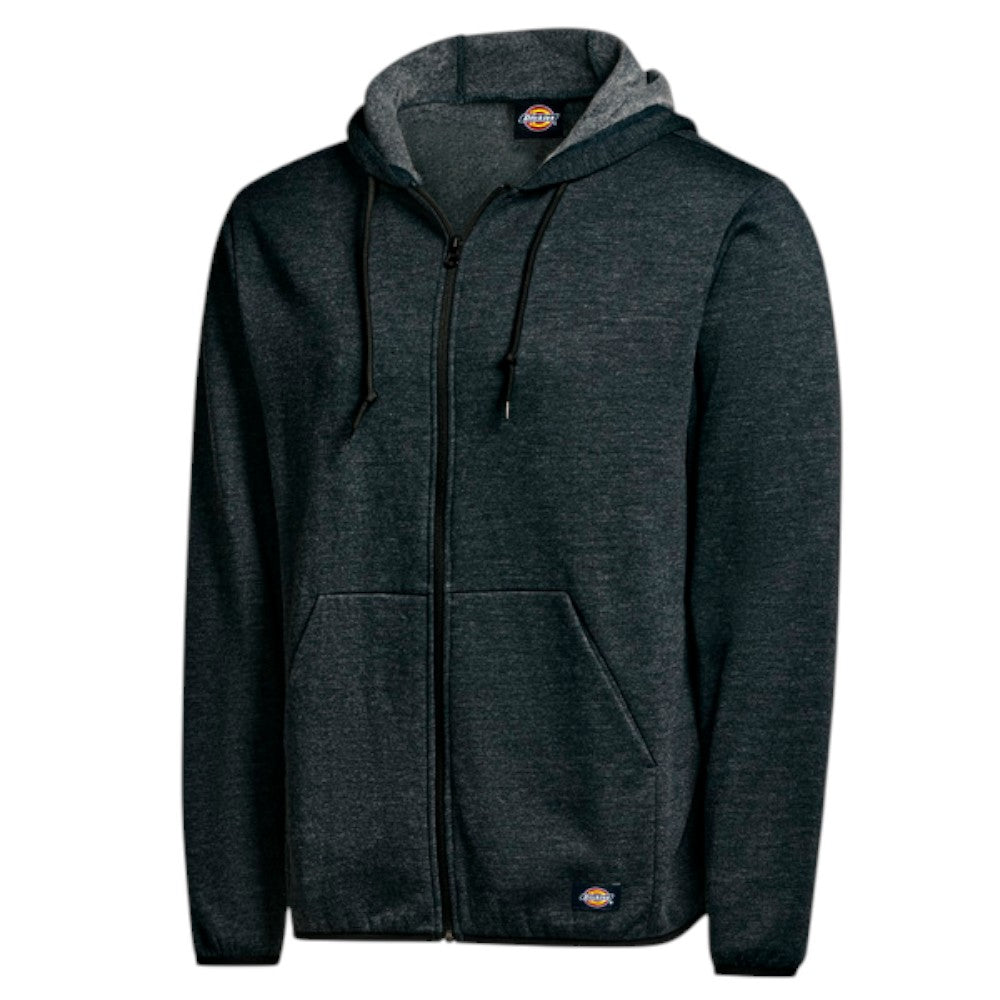 DICKIES Full Zip Fleece Hoodie - Black Heather