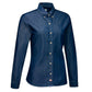 Women's Denim Long Sleeve Work Shirt - Indigo Blue