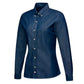Women's Denim Long Sleeve Work Shirt - Indigo Blue