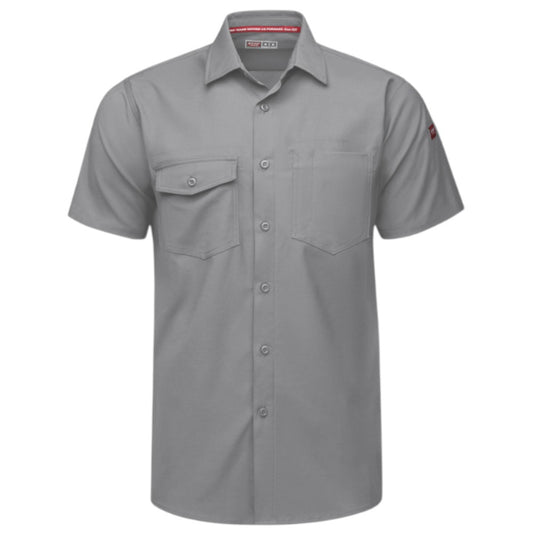 Red Kap® Men's Cooling Short Sleeve Work Shirt - Gravel