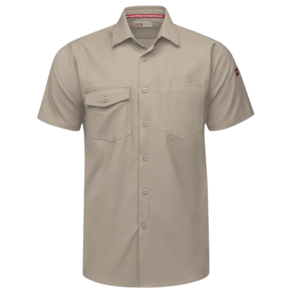 Red Kap® Men's Cooling Short Sleeve Work Shirt - Sand
