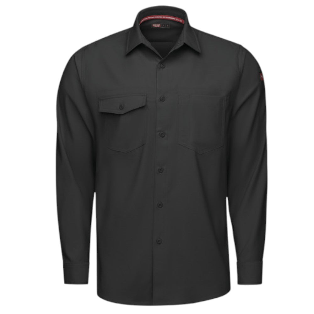 Red Kap® Men's Cooling Long Sleeve Work Shirt - Black