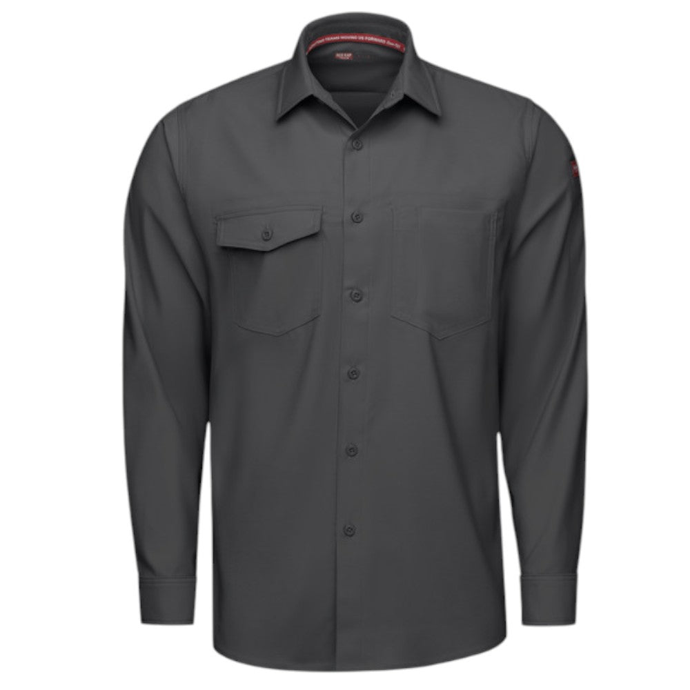 Red Kap® Men's Cooling Long Sleeve Work Shirt - Carbon