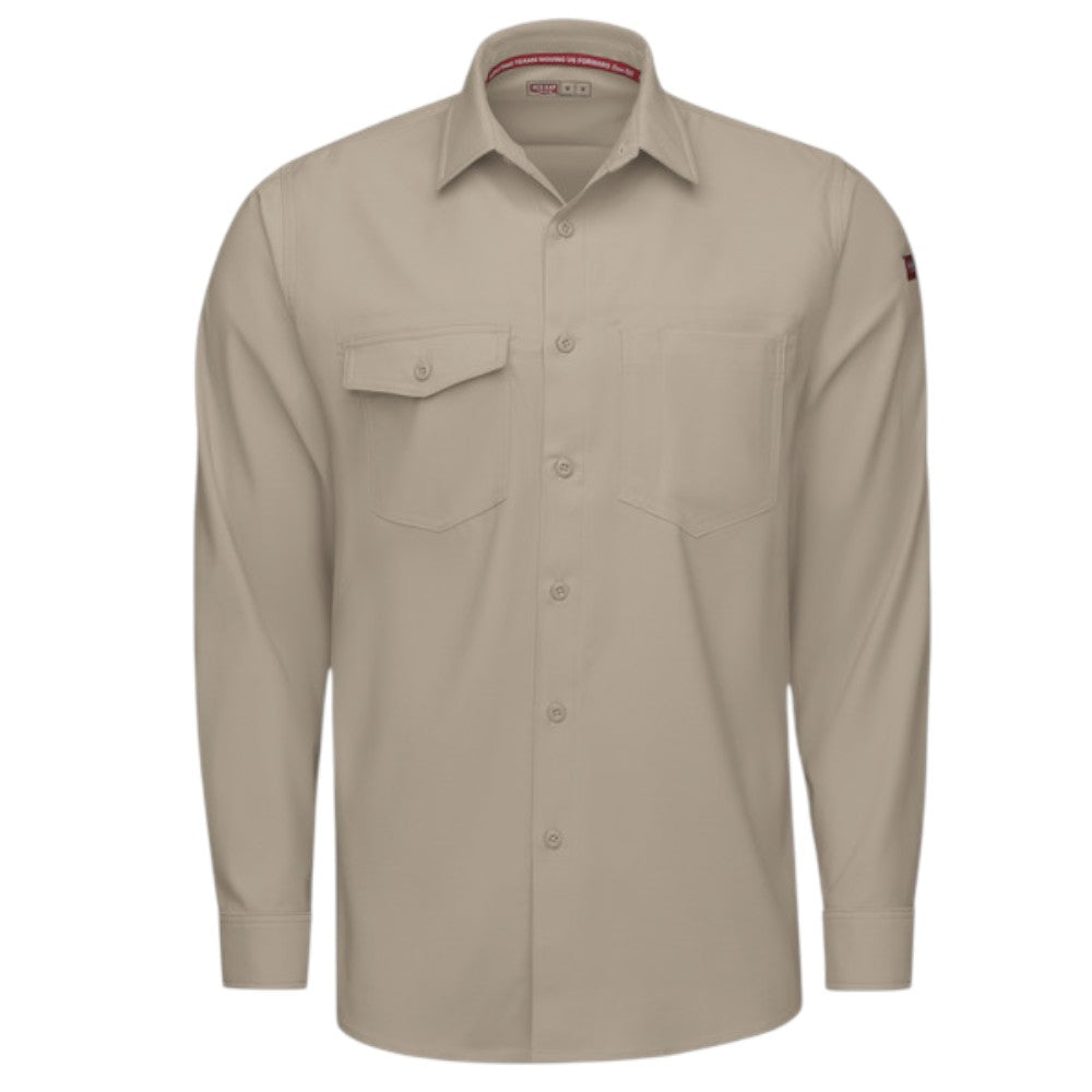 Red Kap® Men's Cooling Long Sleeve Work Shirt - Sand