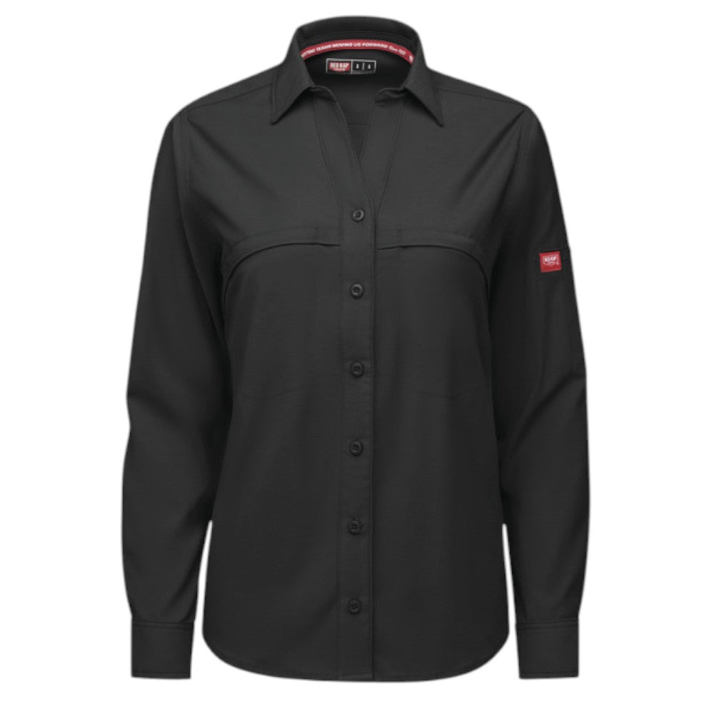 Red Kap® Women's Cooling Long Sleeve Work Shirt - Black
