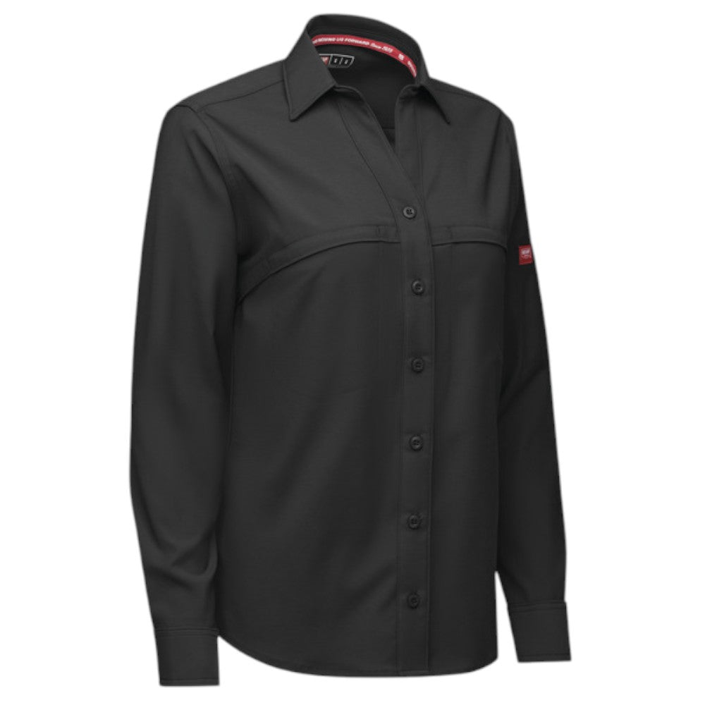 Red Kap® Women's Cooling Long Sleeve Work Shirt - Black