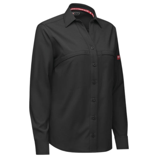 Red Kap® Women's Cooling Long Sleeve Work Shirt - Black