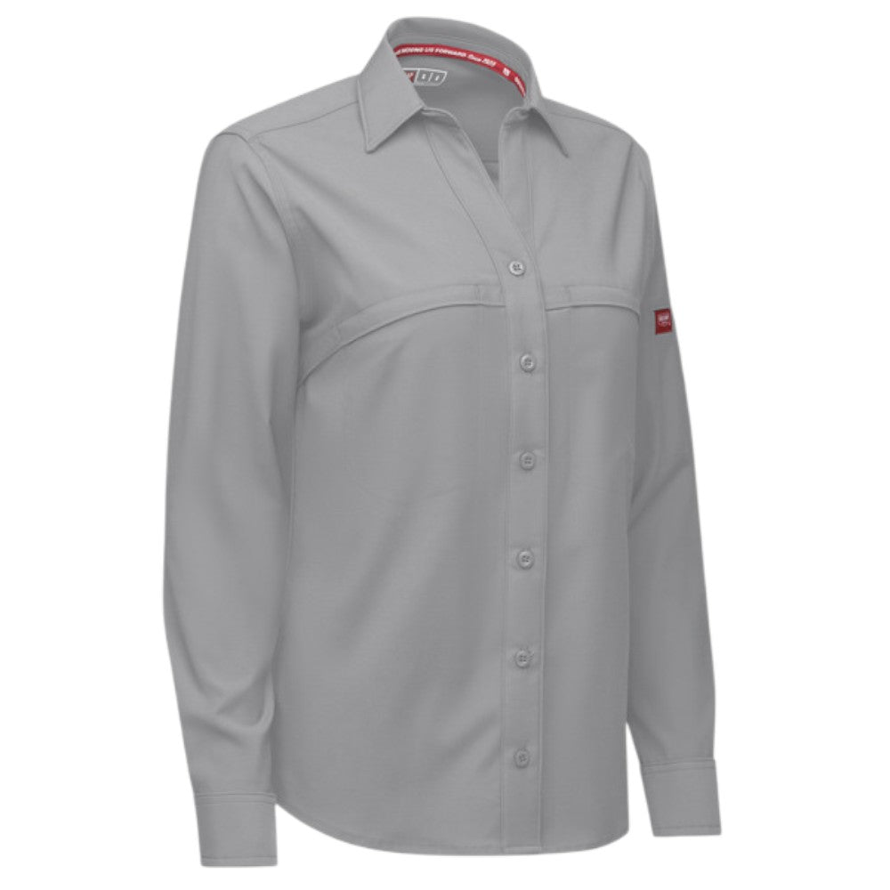 Red Kap® Women's Cooling Long Sleeve Work Shirt - Gravel