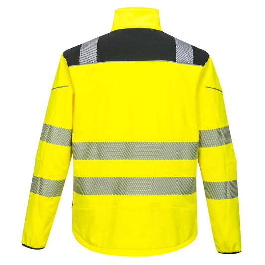 Portwest T402 PW3 Hi-Vis Softshell Jacket - YellowBlack