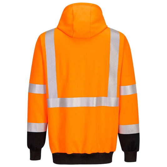 Portwest UB324 Two-Tone Hooded Safety Sweatshirt - Orange