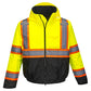 Portwest US368 Hi-Vis Contrast Tape Bomber Jacket - Yellow/Black