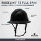 Pyramex HPT256160V Ridgeline T2 Vented Full Brim Hard Hat - 6-Point Ratchet Suspension - Black