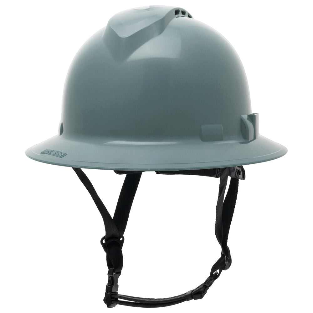 Pyramex HPT256160V Ridgeline T2 Vented Full Brim Hard Hat - 6-Point Ratchet Suspension - Slate Gray