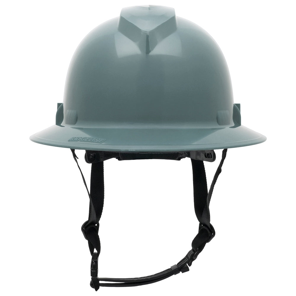 Pyramex HPT256160V Ridgeline T2 Vented Full Brim Hard Hat - 6-Point Ratchet Suspension - Slate Gray