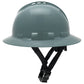 Pyramex HPT256160V Ridgeline T2 Vented Full Brim Hard Hat - 6-Point Ratchet Suspension - Slate Gray