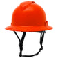 Pyramex HPT256160V Ridgeline T2 Vented Full Brim Hard Hat - 6-Point Ratchet Suspension - Red