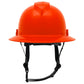 Pyramex HPT256160V Ridgeline T2 Vented Full Brim Hard Hat - 6-Point Ratchet Suspension - Red