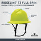 Pyramex HPT256160V Ridgeline T2 Vented Full Brim Hard Hat - 6-Point Ratchet Suspension - Hi-Vis Lime