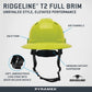 Pyramex HPT256160V Ridgeline T2 Vented Full Brim Hard Hat - 6-Point Ratchet Suspension - Hi-Vis Lime