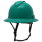Pyramex HPT256160V Ridgeline T2 Vented Full Brim Hard Hat - 6-Point Ratchet Suspension - Green