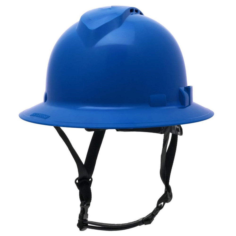 Pyramex HPT256160V Ridgeline T2 Vented Full Brim Hard Hat - 6-Point Ratchet Suspension - Blue