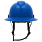 Pyramex HPT256160V Ridgeline T2 Vented Full Brim Hard Hat - 6-Point Ratchet Suspension - Blue