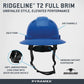 Pyramex HPT256160V Ridgeline T2 Vented Full Brim Hard Hat - 6-Point Ratchet Suspension - Blue