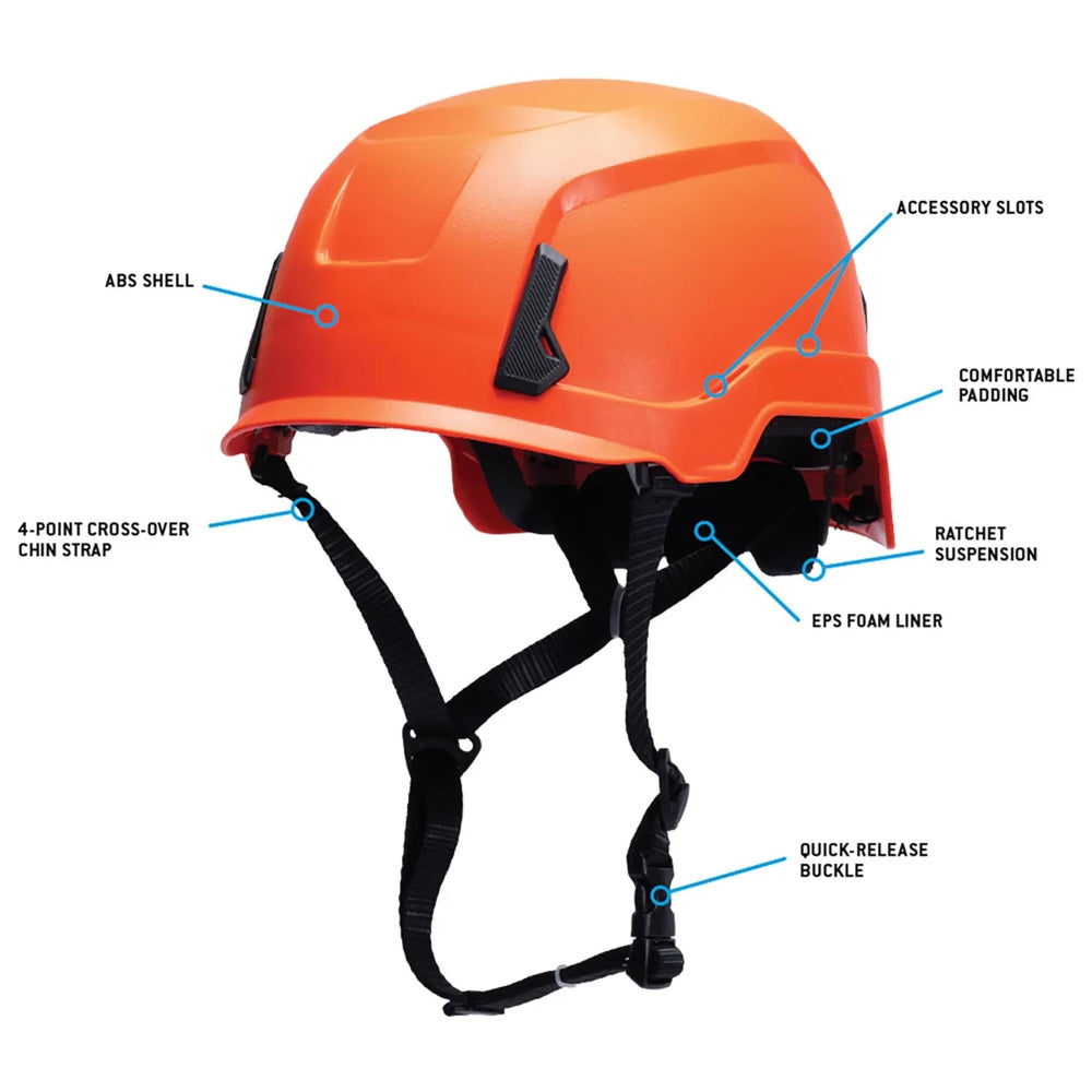 Pyramex HPT261131V SL T2 Vented Safety Helmet - Ratchet Suspension - Orange