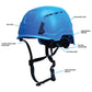 Pyramex HPT261131V SL T2 Vented Safety Helmet - Ratchet Suspension - Blue