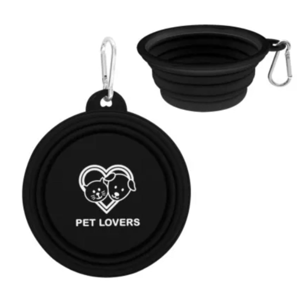 Promotional Collapsible Pet Bowl - Black