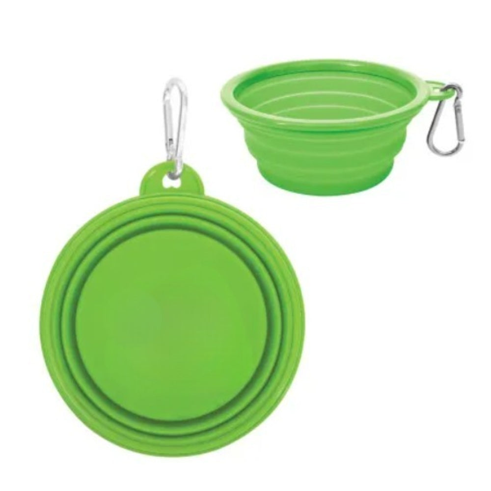 Promotional Collapsible Pet Bowl - Lime Green